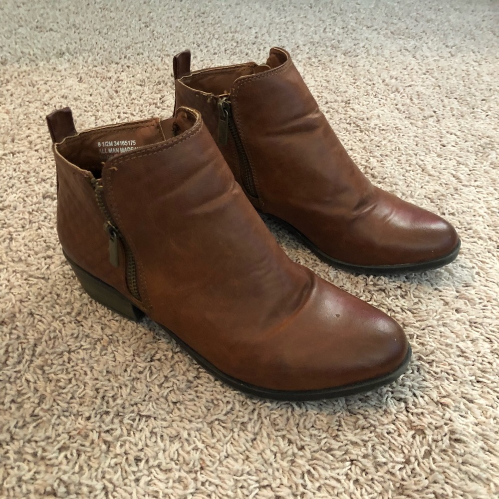 Brown ankle booties